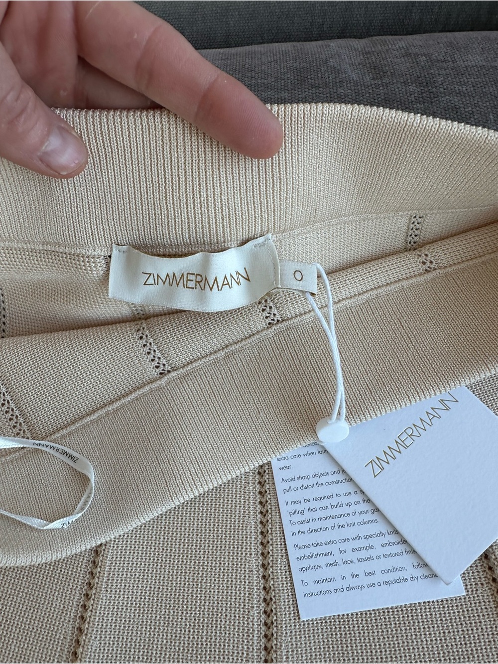 Zimmermann Cream Knit Tank & A-Line Skirt Set - Picture 2 of 6